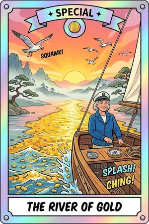 THE RIVER OF GOLD — 큰물 위에 빛이 비치는 사람